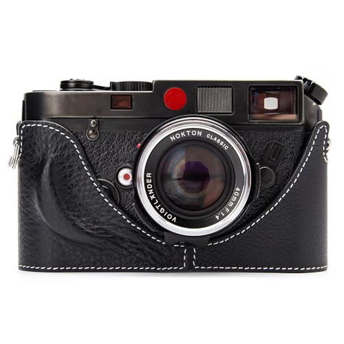 Amazon.co.jp: DBZZ 本革ハーフケース, 手作り Leica M6用 ブラック